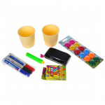 Magnetická tabuľa s 2 stenami modro-biela Magnetická tabuľa s 2 stenami modro-biela